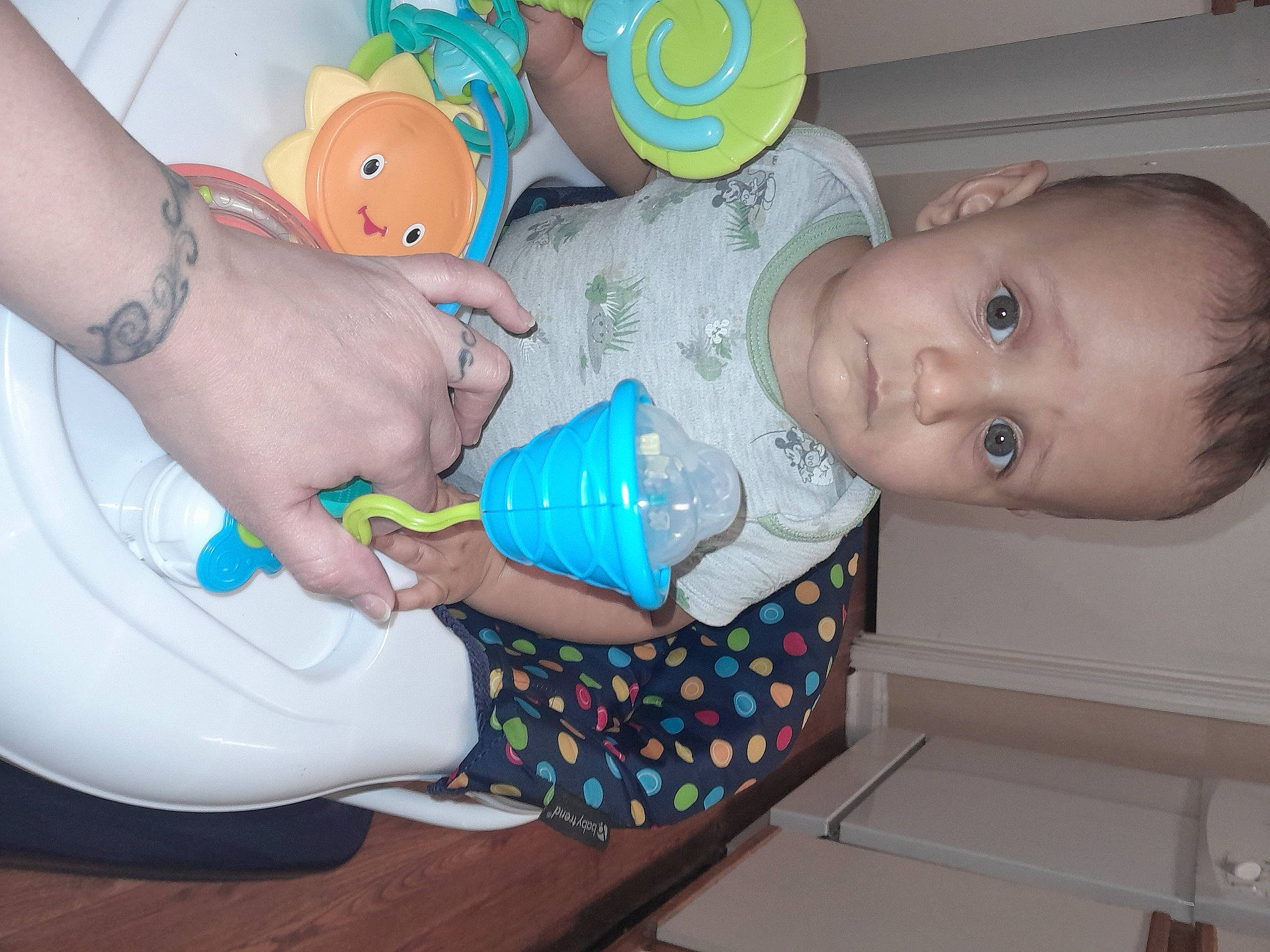 Dallas joined the competition — help win amazing prizes! baby, baby_products, baby_toddler_clothing, baby_toys, cheek, child, foot, fun, gesture, happy, human_leg, nail, person, plastic_bottle, skin, stuffed_toy, thumb, toddler, toy, watch