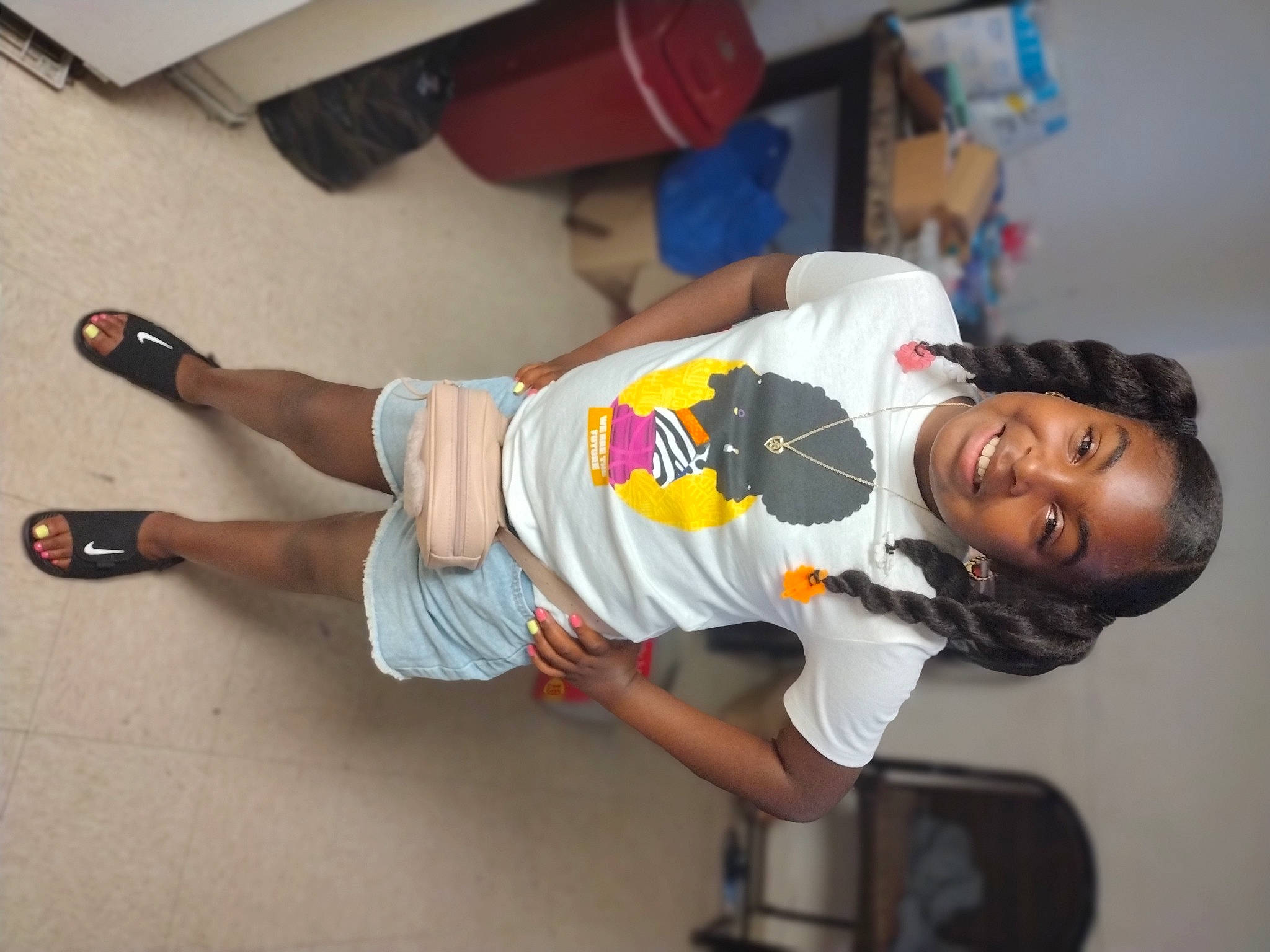 Bria joined the competition — help win amazing prizes! abdomen, bermuda_shorts, calf, chair, child, elbow, fun, hat, human_leg, joint, joy, knee, person, shorts, sleeve, smile, sportswear, t_shirt, thigh, trunk