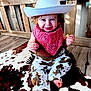 Timothy G is registered to the contest to win money with this photo: baby, bandana, barefoot, child, cow_print_pants, cowboy, cowboy_hat, cowhide_rug, curly_hair, cute, happy, indoor, playful, portrait, red_bandana, sitting, smiling, snack, toddler, wooden_fence