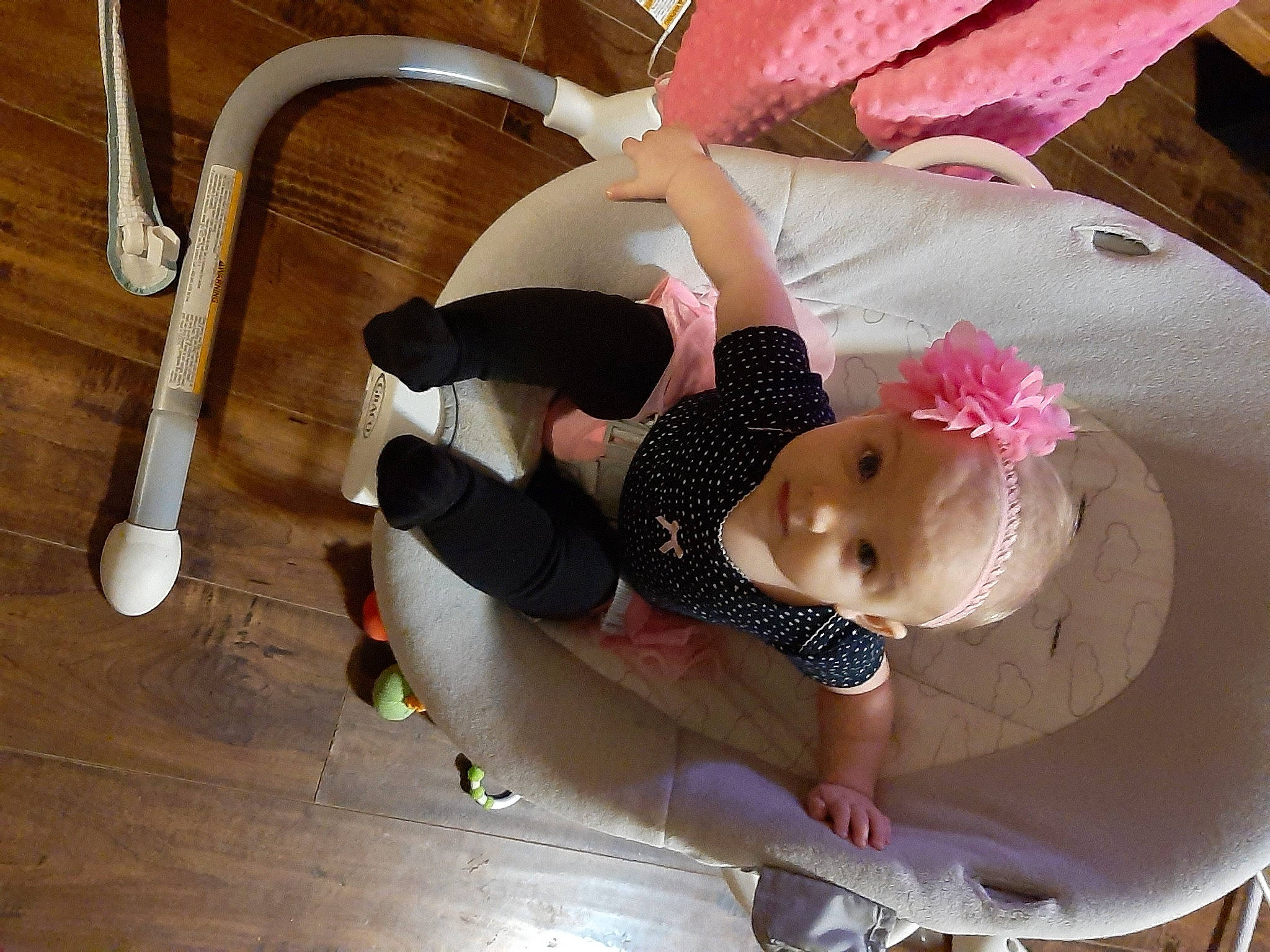 Addalynn joined the competition — help win amazing prizes! baby_products, baby_toddler_clothing, baby_toys, costume_accessory, doll, fictional_character, foot, hair_accessory, hardwood, headpiece, laminate_flooring, person, pink, plastic, product, stuffed_toy, toy, wood_flooring