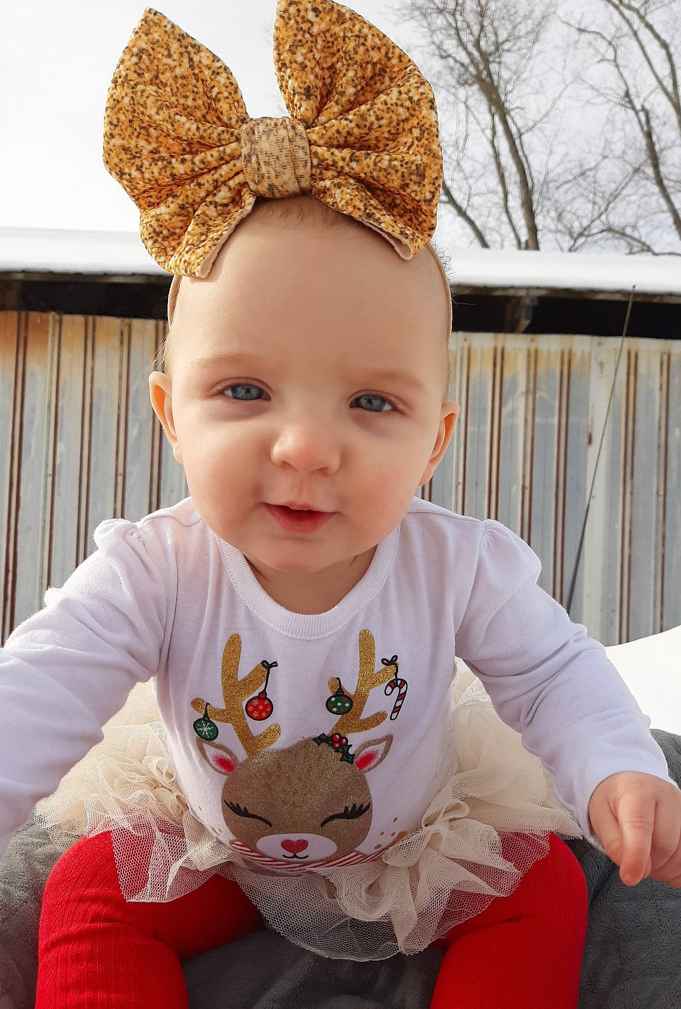 Addalynn joined the competition — help win amazing prizes! baby, baby_toddler_clothing, bonnet, child, child_model, costume_accessory, ear, fawn, hair_accessory, headband, headgear, headpiece, lap, person, portrait_photography, sitting, skin, sock, toddler
