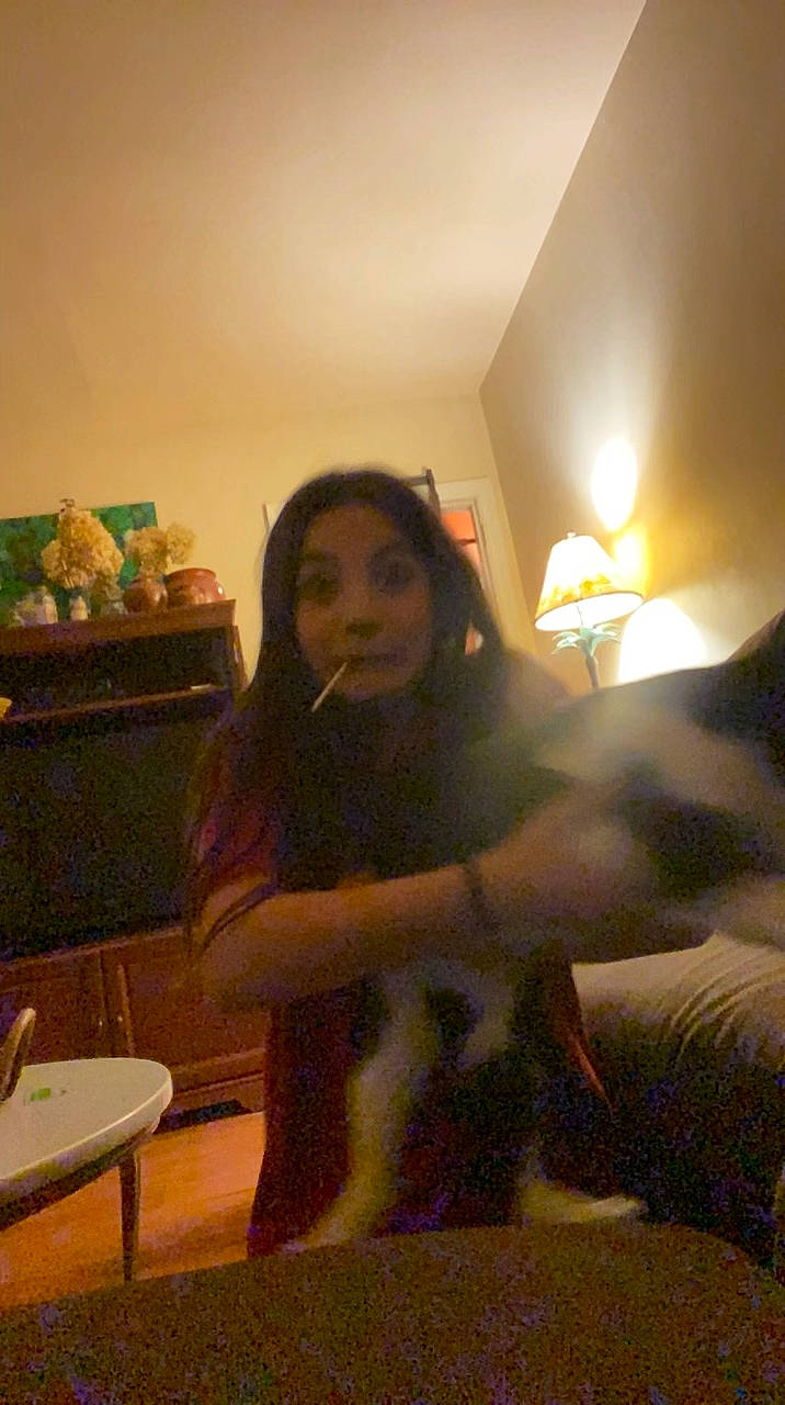 Kool Kat is registered to the contest to win money with this photo: fun, long_hair, room, selfie