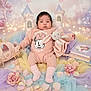 Kendra Charlotte participe au concours pour gagner de l'argent avec cette photo : baby, child, pink_clothing, minnie_mouse, plush_toy, bunny, castle_pillow, books, flower_petals, pastel_colors, tulle, soft_lighting, indoor, portrait, cute, newborn, decor, storybook, socks, relaxed