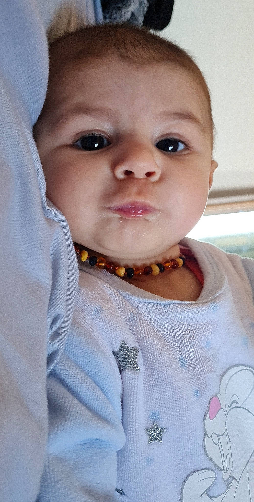 Hillona participe au concours pour gagner de l'argent avec cette photo : azure, baby, baby_toddler_clothing, cheek, child, collar, dress, ear, eyebrow, eyelash, happy, human_body, iris, jewellery, lip, neck, nose, person, skin, sleeve