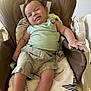 Hayden participe au concours pour gagner de l'argent avec cette photo : arm, baby, baby_chair, blanket, casual, child, clothing, comfortable, cute, happy, indoor, infant, leg, patterned_blanket, person, relaxed, sitting, skin, smiling, young_child