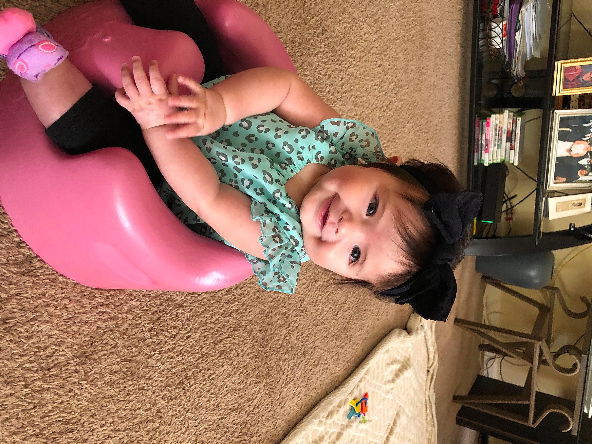 Mia joined the competition — help win amazing prizes! child, finger, fun, joy, leg, person, pink