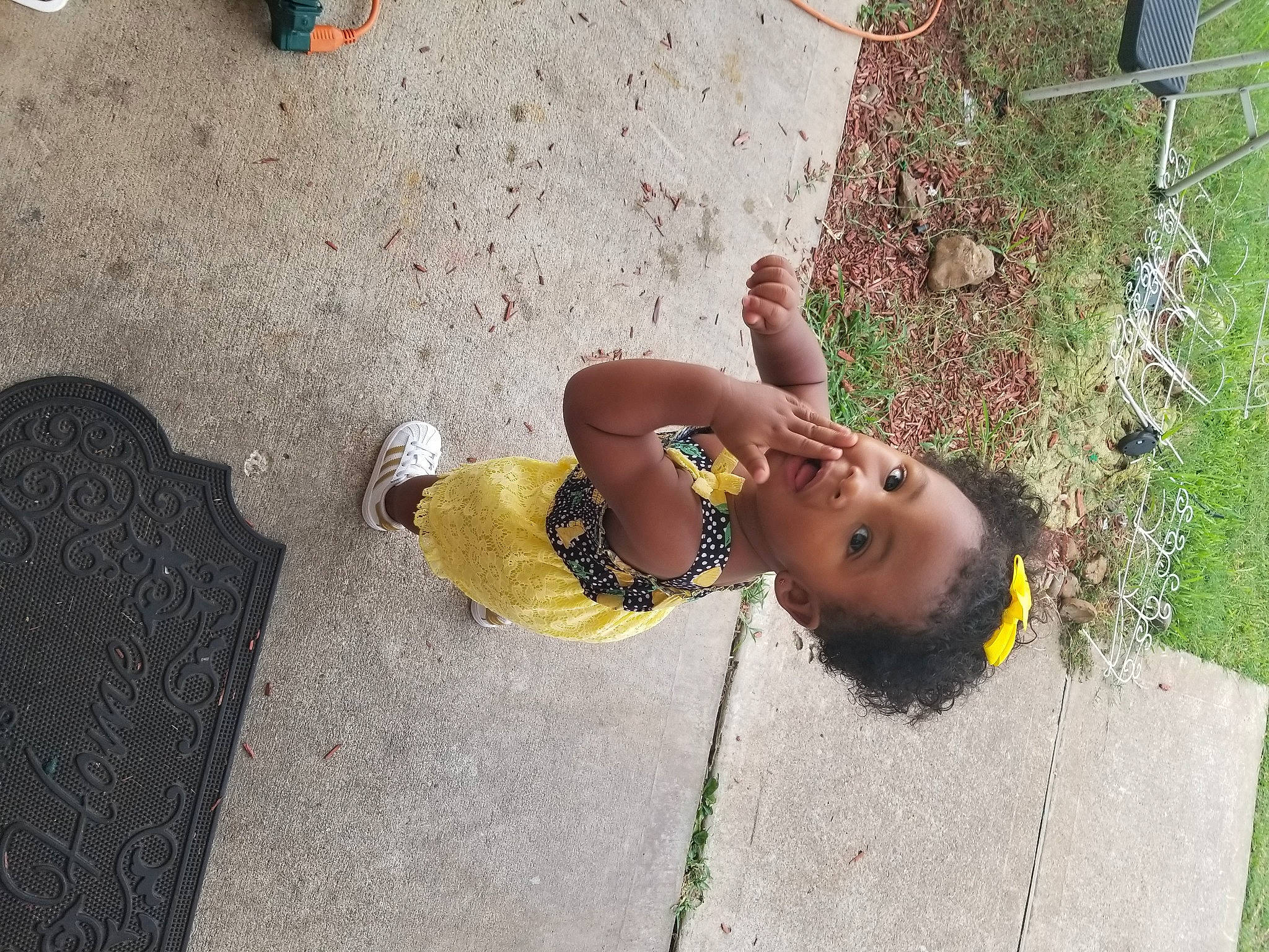 Khaliya is registered to the contest to win money with this photo: child, cool, fun, leisure, person, photography, recreation, tree, vacation, yellow