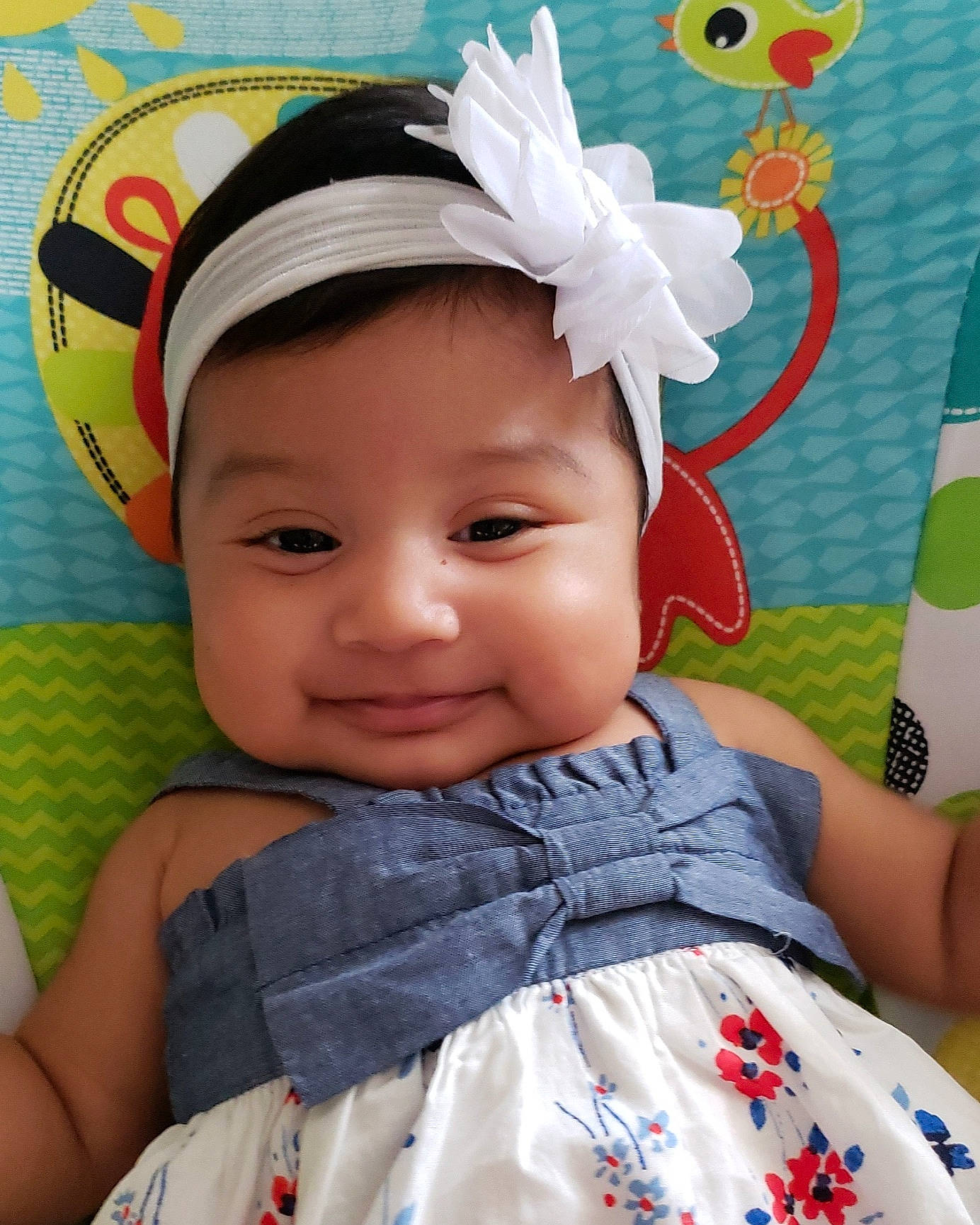 Milena is registered to the contest to win money with this photo: cheek, child, day, eye, fashion_accessory, girl, hair_accessory, happiness, head, headband, headgear, infant, iris, person, product, skin, smile, toddler