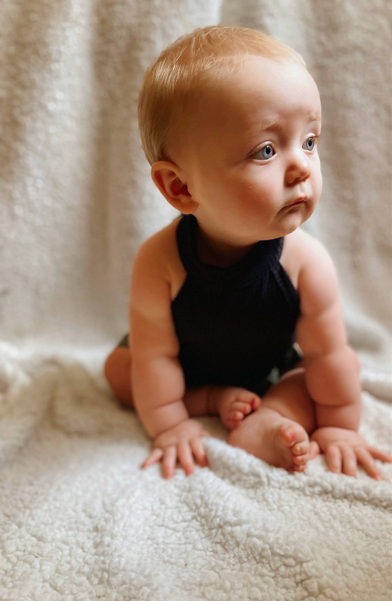 Kaia joined the competition — help win amazing prizes! arm, baby, baby_toddler_clothing, cheek, comfort, eye, eyebrow, finger, flooring, hand, human_body, iris, leg, lip, mammal, mouth, nose, person, skin, sleeve