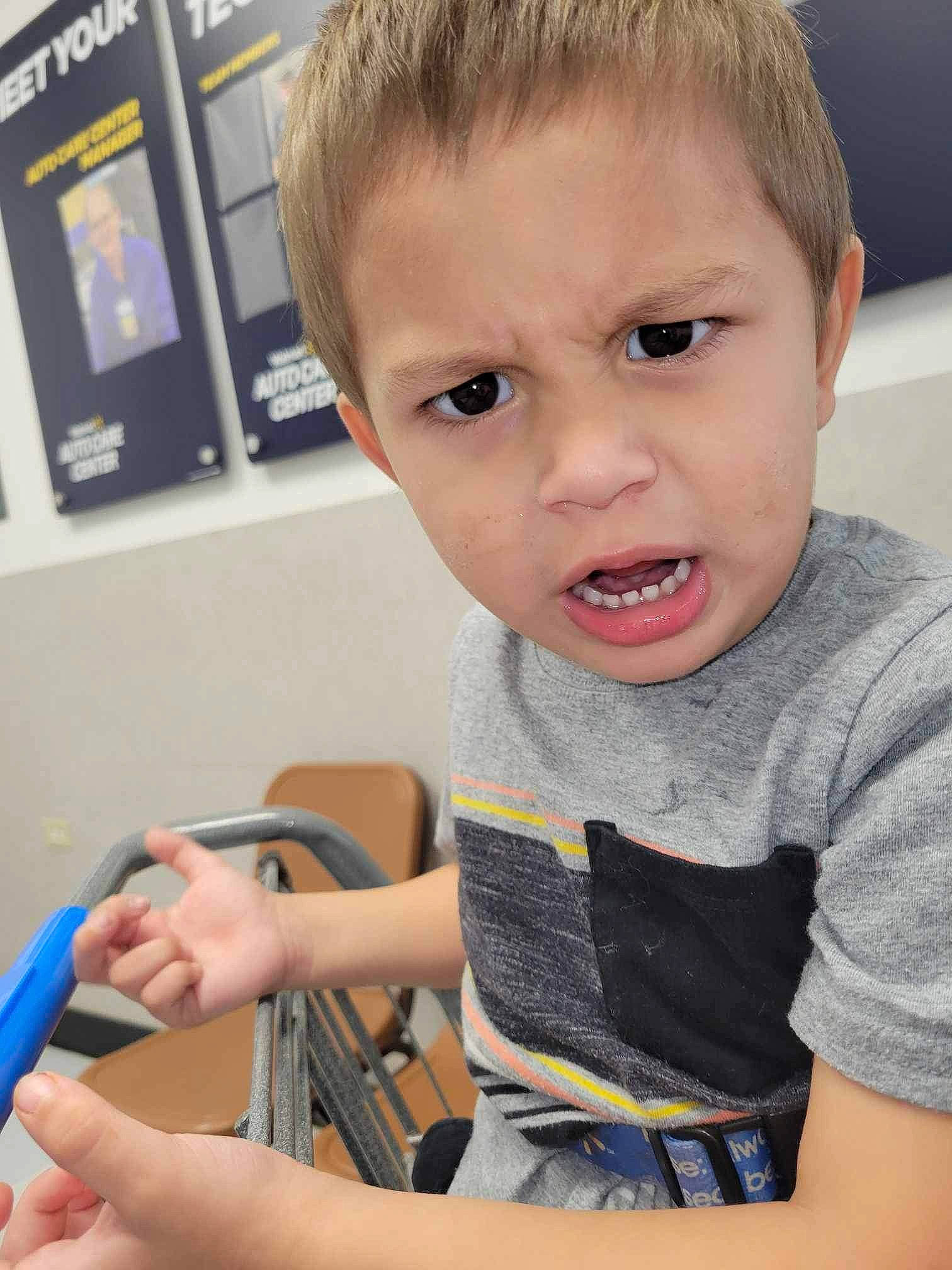 Kassius joined the competition — help win amazing prizes! baby_toddler_clothing, blond, cheek, child, elbow, eyebrow, eyelash, finger, fun, gesture, hand, happy, iris, neck, nose, person, skin, sleeve, sorrow, t_shirt