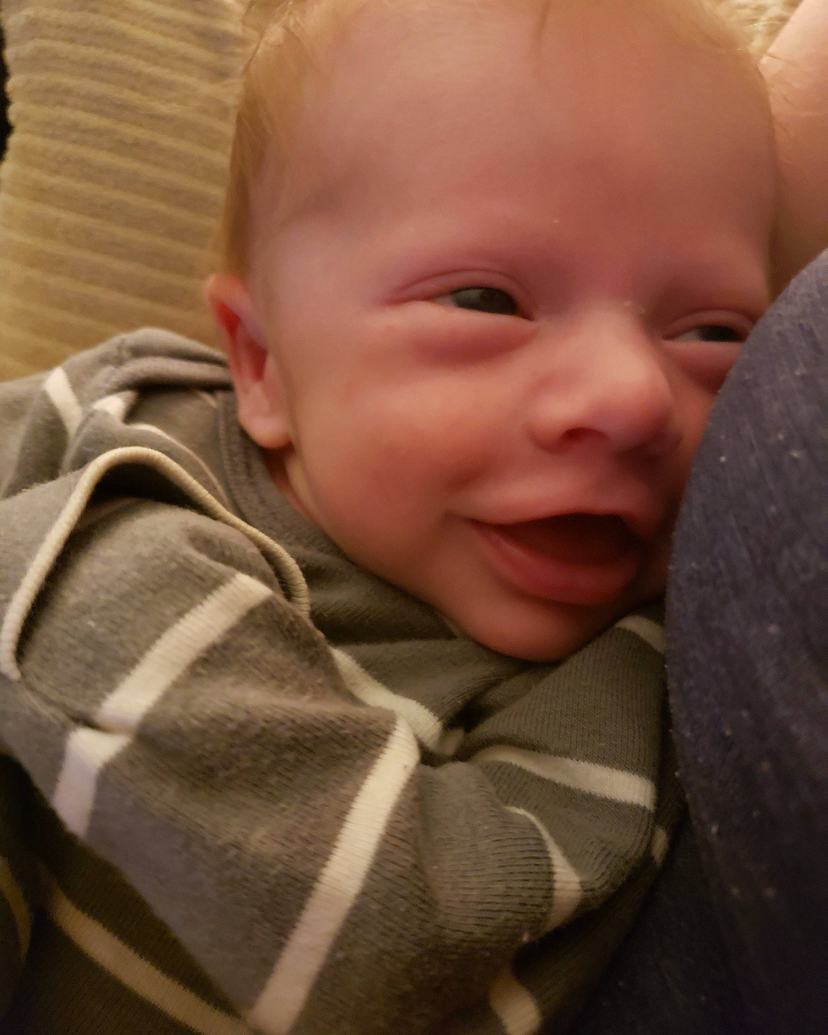 Jacob is registered to the contest to win money with this photo: baby, cheek, child, chin, ear, eye, face, facial_expression, forehead, head, lip, mouth, nose, person, skin, smile, toddler