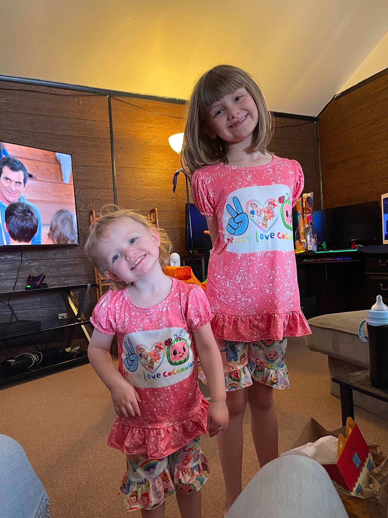 Kameron joined the competition — help win amazing prizes! child, clothing, electronic_device, event, fashion, flooring, fun, hairstyle, happy, iris, joy, living_room, magenta, person, pink, room, skin, smile, standing, television