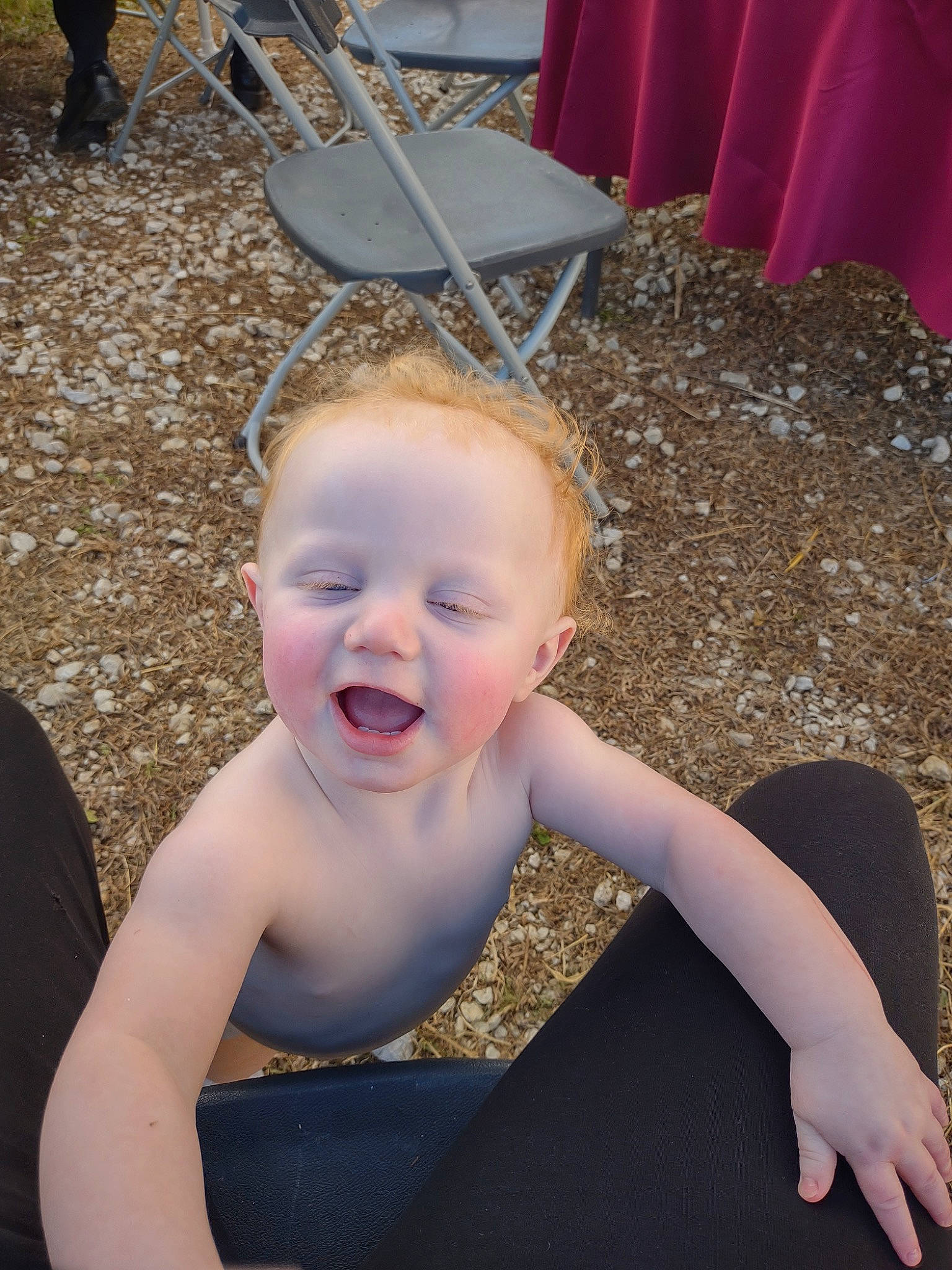 Jordan joined the competition — help win amazing prizes! baby, blue, chair, child, event, eye, flash_photography, foot, fun, gesture, grass, hairstyle, happy, interaction, leisure, light, mouth, person, skin, smile