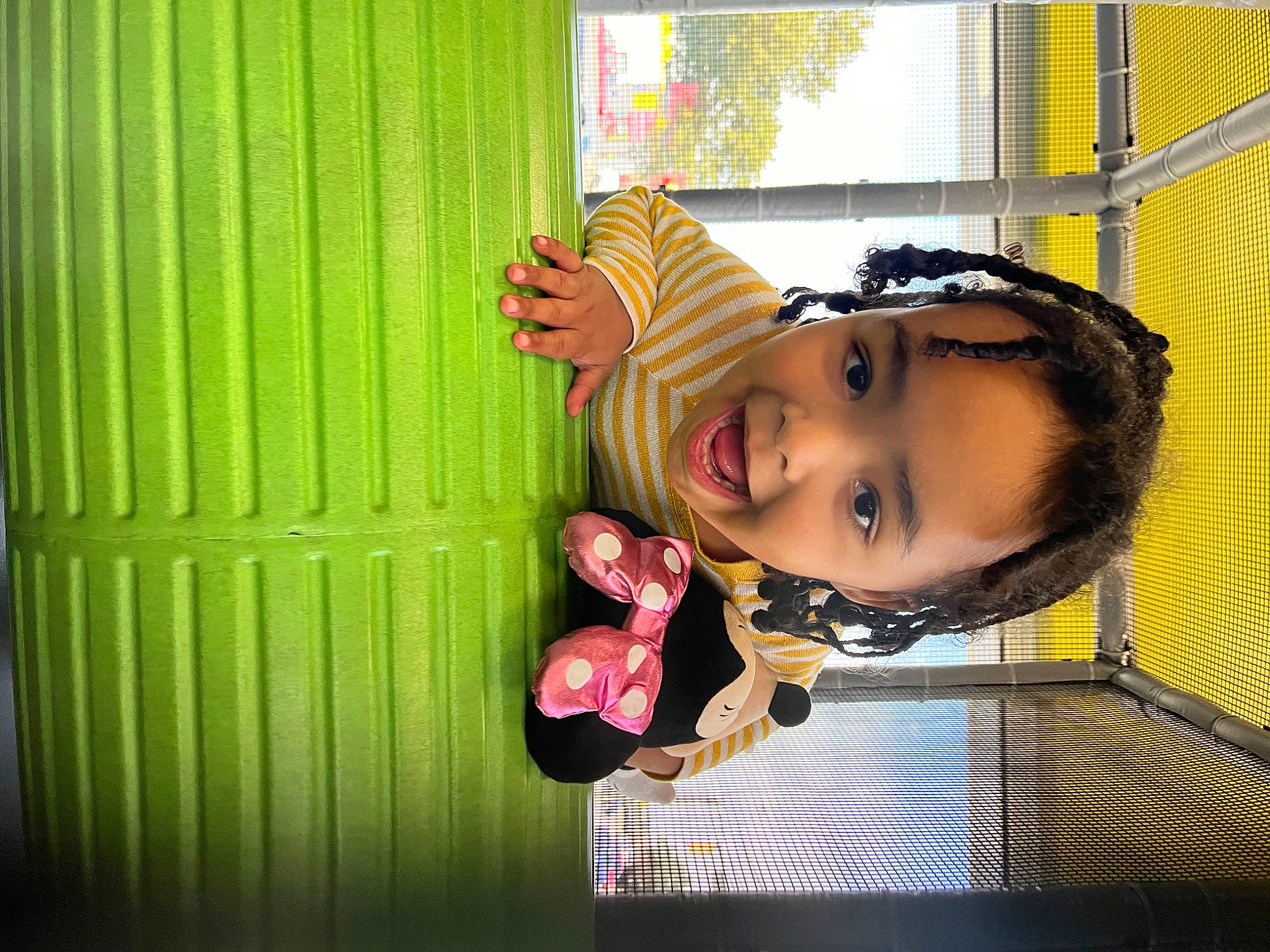 Liberty joined the competition — help win amazing prizes! baby_toddler_clothing, child, city, fun, happy, leisure, magenta, pattern, person, play, recreation, smile, tints_and_shades, toddler, vacation, window, wood