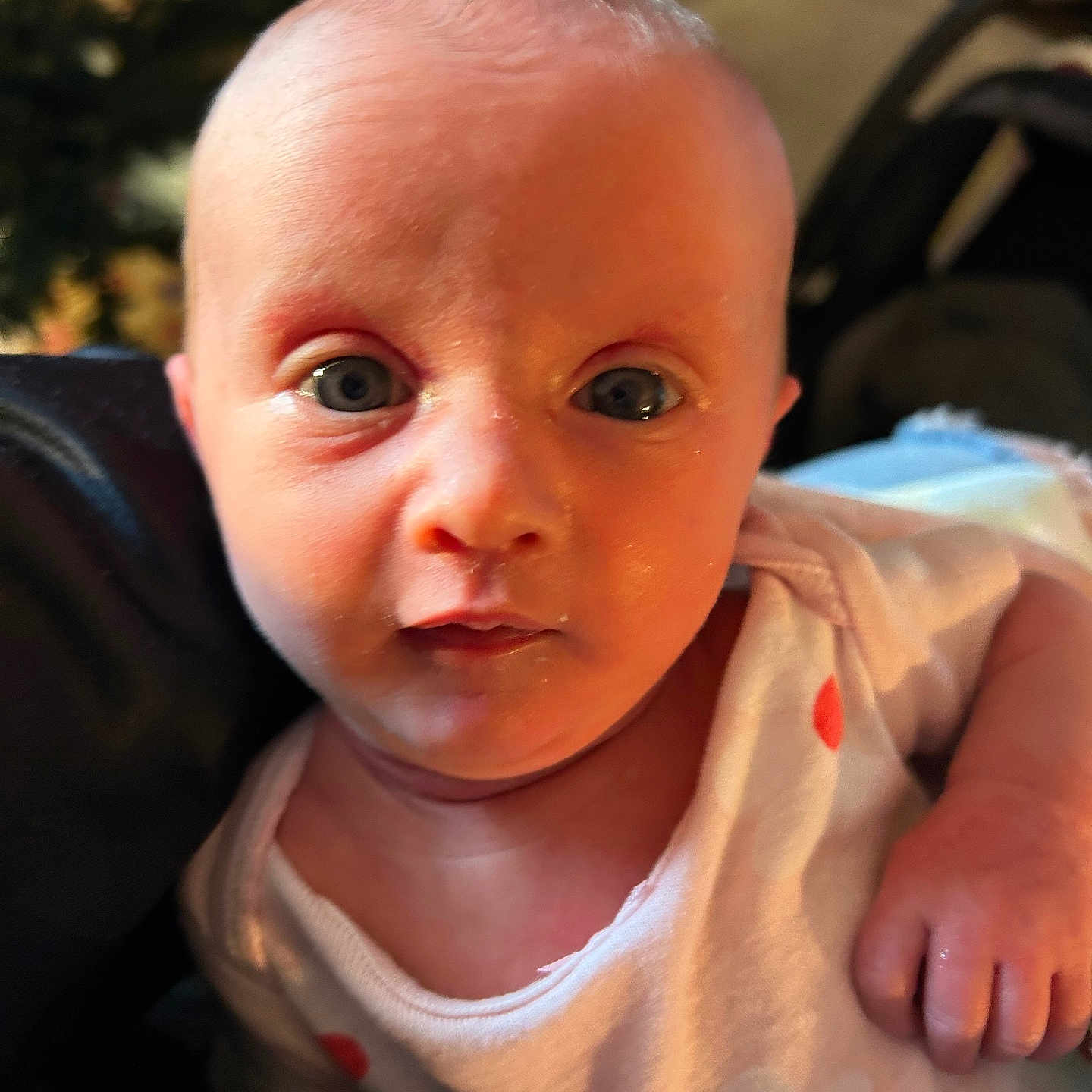 Annalee joined the competition — help win amazing prizes! baby, bodypart, clothing, dress, face, finger, frown, hand, happy, head, mouth, newborn, pattern, person, photography, portrait, sad, sitting, smile, t_shirt