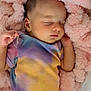Mirha joined the competition — help win amazing prizes! baby, sleeping, blanket, pink, tie_dye, onesie, infant, cozy, soft, cute, child, peaceful, rest, portrait, skin, hand, head, indoor, fabric, comfort