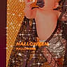 baby, pacifier, blanket, spider_web, halloween, sparkles, infant, child, digital_effects, orange_text, wrapped, cute, indoors, pattern, fabric, hand, face, head, skin, celebration