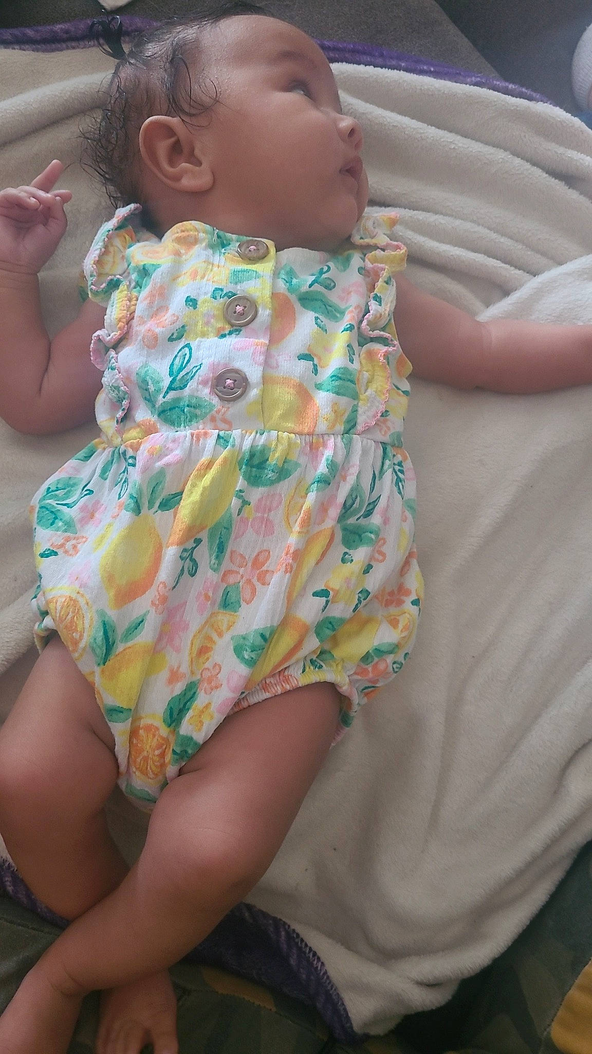 Leilani joined the competition — help win amazing prizes! baby, baby_toddler_clothing, chin, comfort, elbow, finger, happy, joint, leg, lip, mouth, neck, nose, person, pink, shoulder, skin, sleeve, thigh, toddler