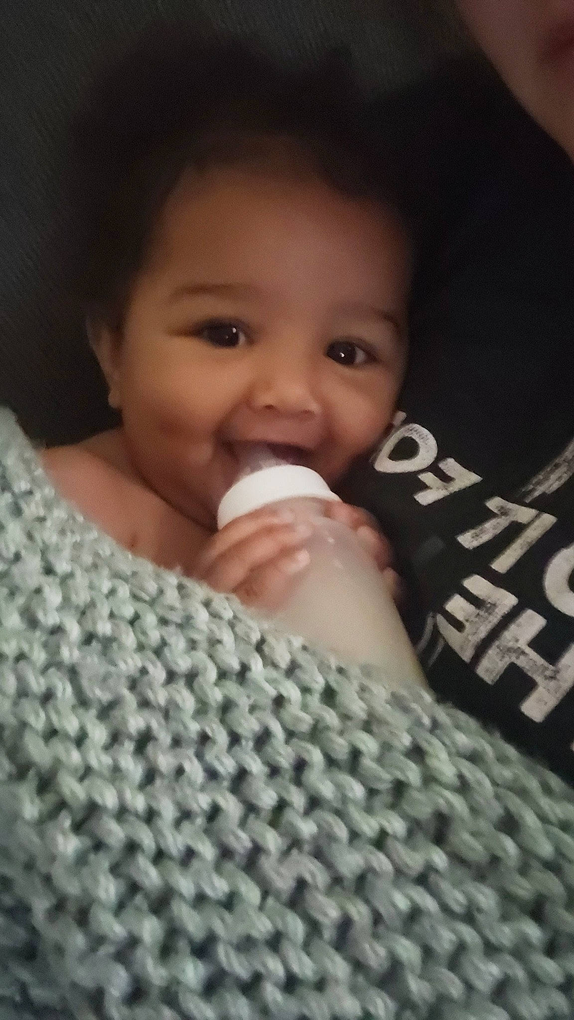 Leilani joined the competition — help win amazing prizes! baby, baby_toddler_clothing, cheek, eye, eyelash, flash_photography, gesture, hand, happy, head, iris, joy, lip, mouth, nail, neck, nose, person, skin, smile