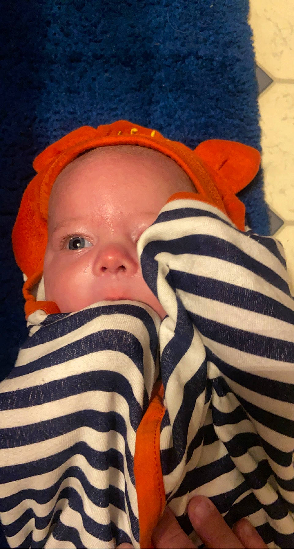 Baylor joined the competition — help win amazing prizes! baby, baby_sleeping, cheek, chin, comfort, eye, eyebrow, face, head, headgear, human_body, iris, lip, mouth, nose, outerwear, person, skin, sleeve, textile