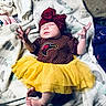 Christina is registered to the contest to win money with this photo: baby, blanket, bow, child, clothing, cozy, cute, foot, hand, headband, indoor, infant, newborn, polka_dot, portrait, resting, shirt, sleeping, soft_texture, yellow_tutu