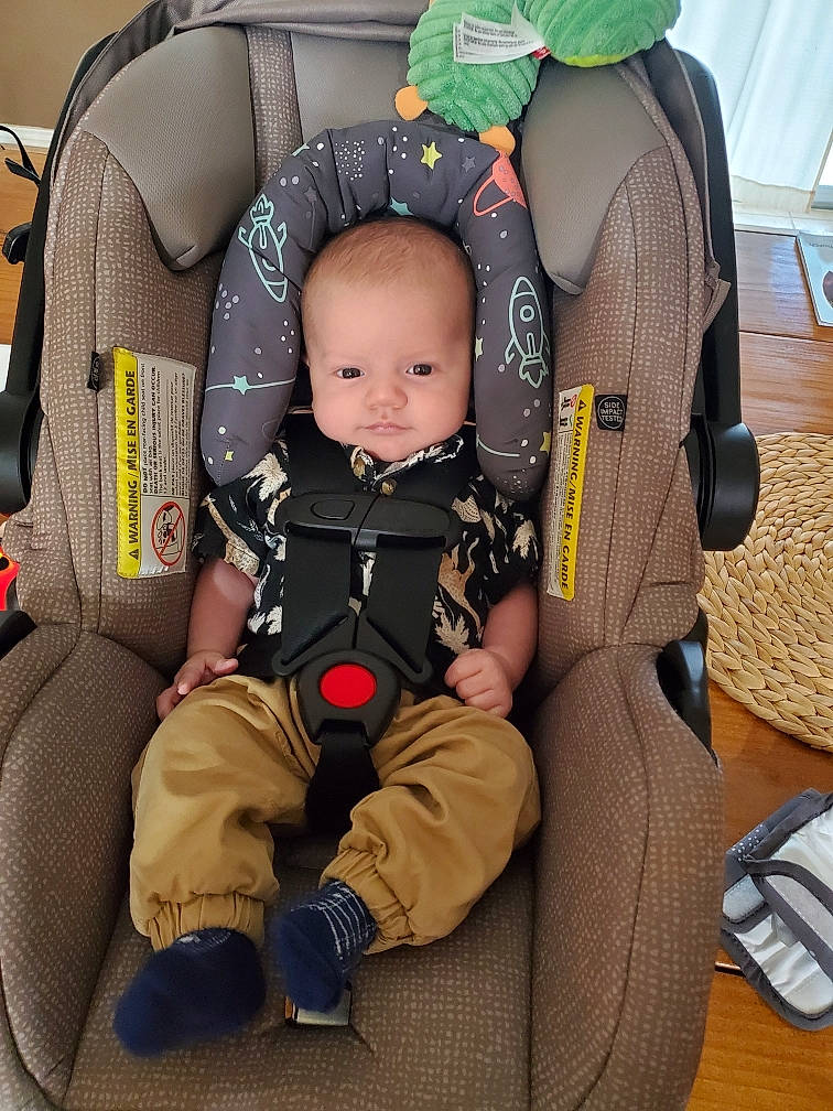 Ezra is registered to the contest to win money with this photo: baby, baby_carriage, baby_carrier, baby_in_car_seat, baby_products, car_seat, child, comfort, person, product, toddler