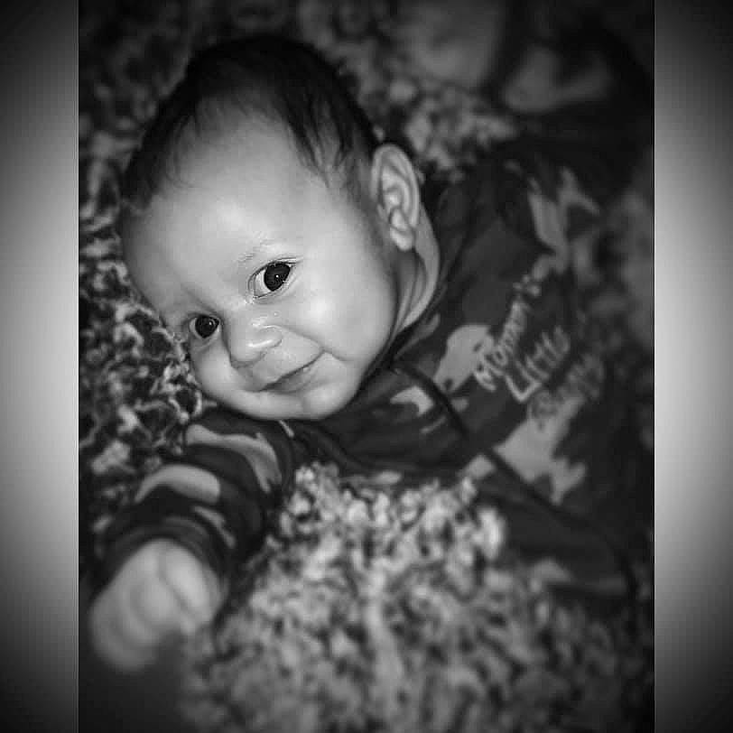 Jeffrey is registered to the contest to win money with this photo: baby, beauty, black, black_and_white, cheek, child, eye, face, head, lip, monochrome, monochrome_photography, nose, person, photograph, photography, skin, sky, smile, snapshot