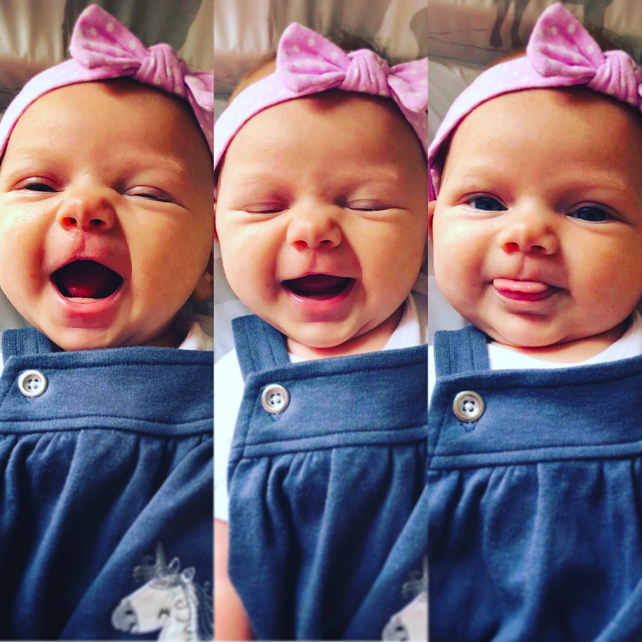 Betty joined the competition — help win amazing prizes! baby, cheek, child, chin, cool, ear, face, facial_expression, happy, head, laugh, nose, people, person, pink, product, skin, sky, smile, snapshot