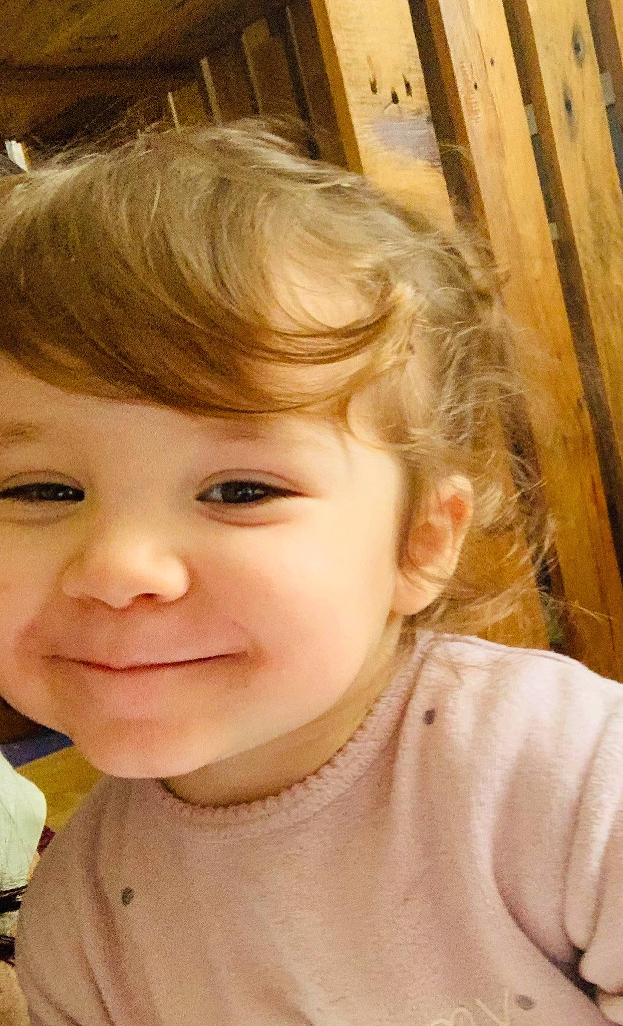 Giulia participe au concours pour gagner de l'argent avec cette photo : baby_toddler_clothing, blond, brown_hair, cheek, child, chin, eyebrow, eyelash, face, forehead, hairstyle, iris, jaw, joy, lip, mouth, nose, organ, person, skin