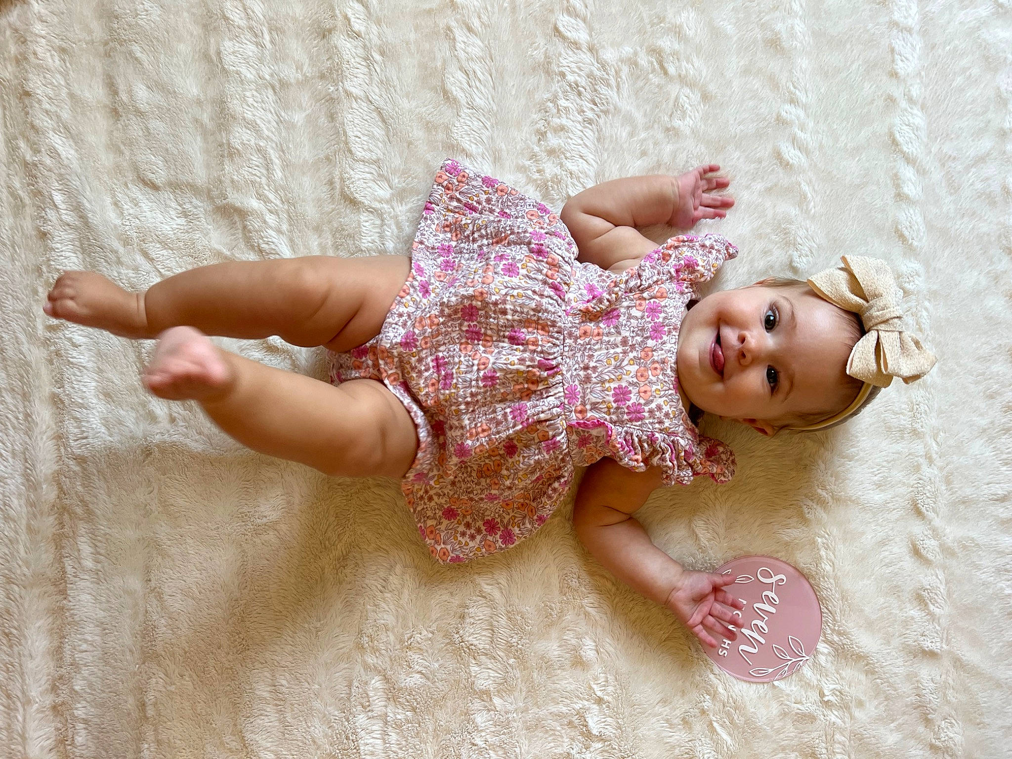 Grace joined the competition — help win amazing prizes! barefoot, child, finger, flooring, foot, fun, happy, human_leg, joy, leg, magenta, pattern, person, pink, sand, skin, sleeve, textile, thigh, toddler