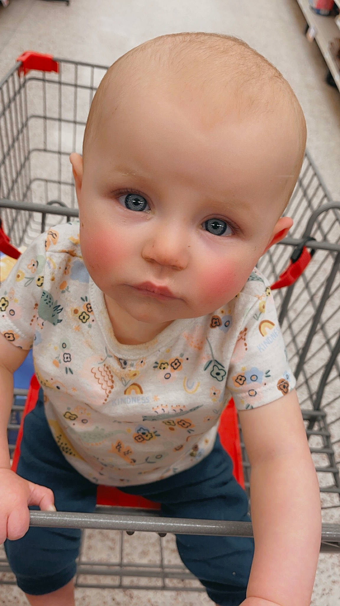 Charolette joined the competition — help win amazing prizes! baby, baby_toddler_clothing, cheek, child, chin, facial_expression, flooring, fun, hairstyle, iris, lip, mouth, neck, nose, organ, person, skin, sleeve, smile, t_shirt