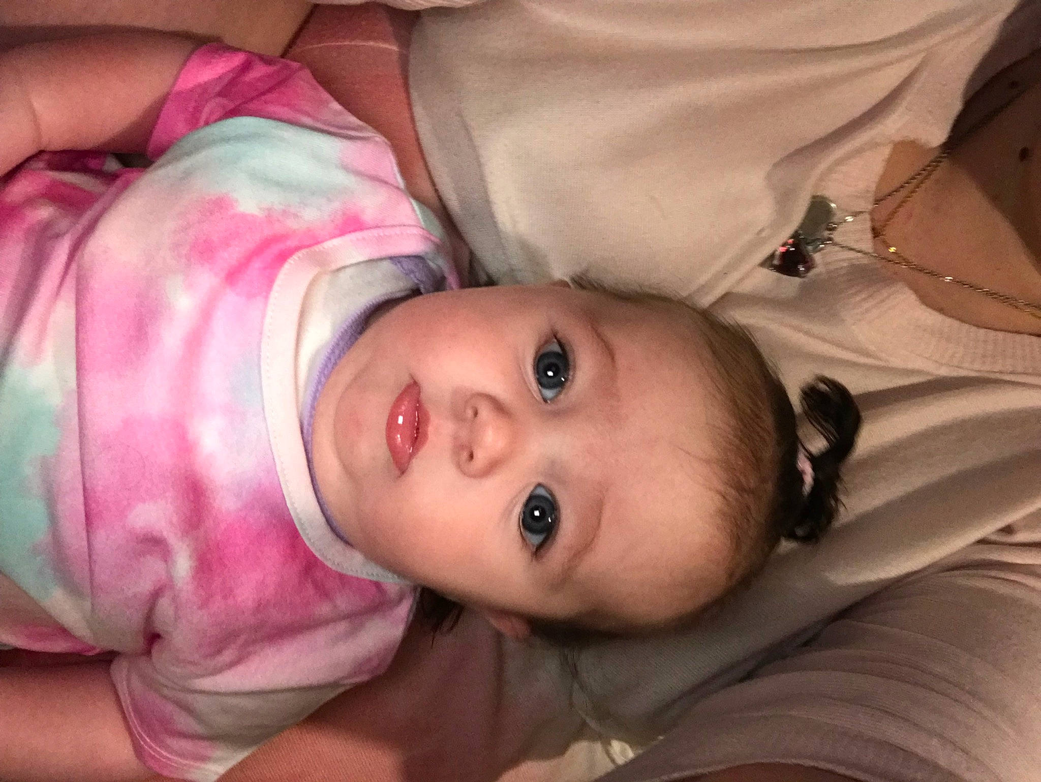 Alilyanna is registered to the contest to win money with this photo: baby, baby_products, baby_toddler_clothing, cheek, child, comfort, eyelash, flash_photography, happy, iris, linens, lip, magenta, mouth, nose, person, room, skin, sleeve, toddler