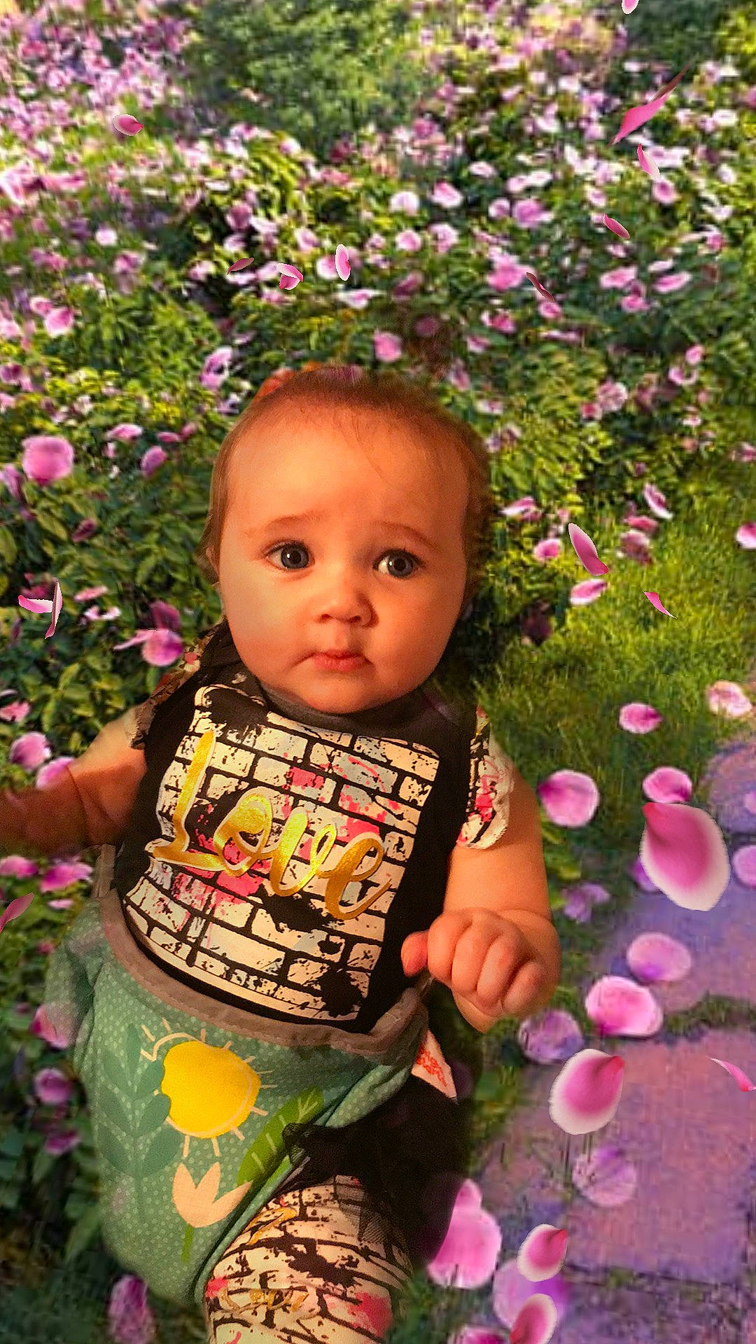 Alilyanna joined the competition — help win amazing prizes! baby, baby_toddler_clothing, beauty, cheek, flower, grass, happy, head, leaf, lip, magenta, nature, people_in_nature, person, petal, photograph, pink, plant, skin, summer