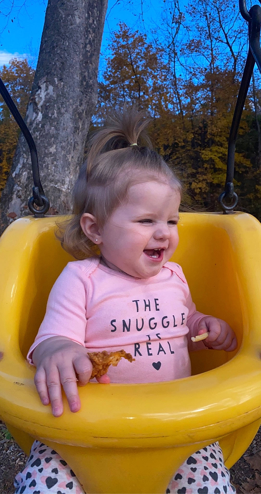 Payslee Renea Youngblood joined the competition — help win amazing prizes! baby, baby_products, child, fun, leisure, person, play, product, recreation, skin, smile, toddler, yellow