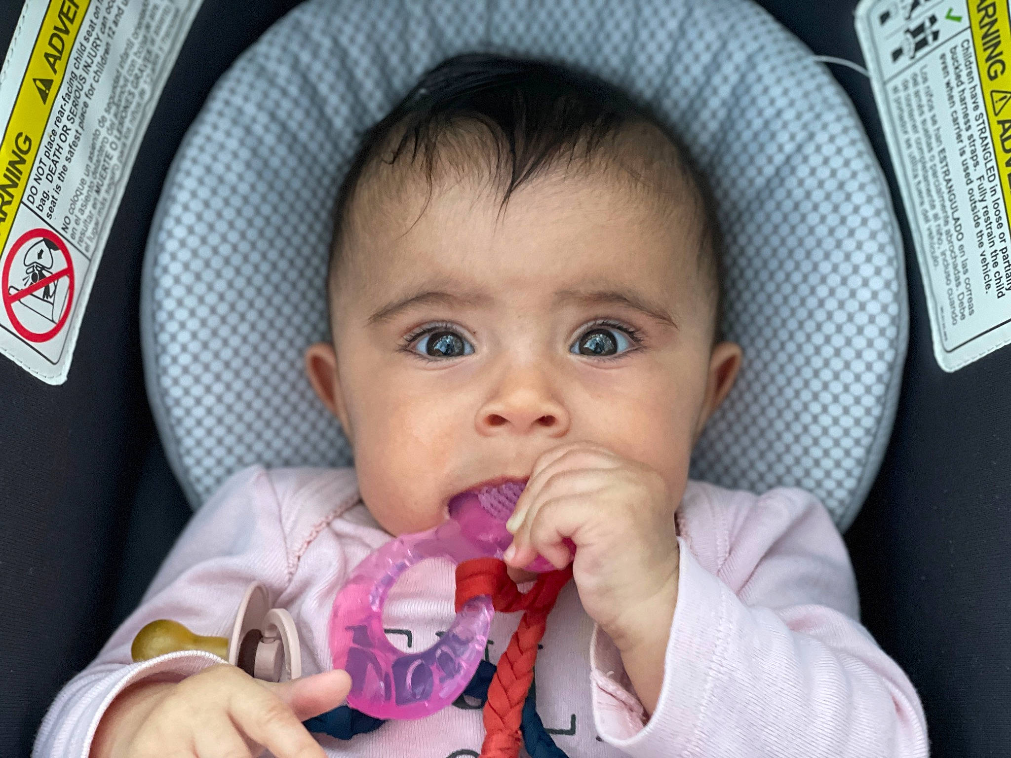 Farrah joined the competition — help win amazing prizes! baby, baby_toddler_clothing, cheek, child, chin, eye, eyebrow, eyelash, face, finger, gesture, iris, lip, mouth, nose, organ, person, product, skin, textile