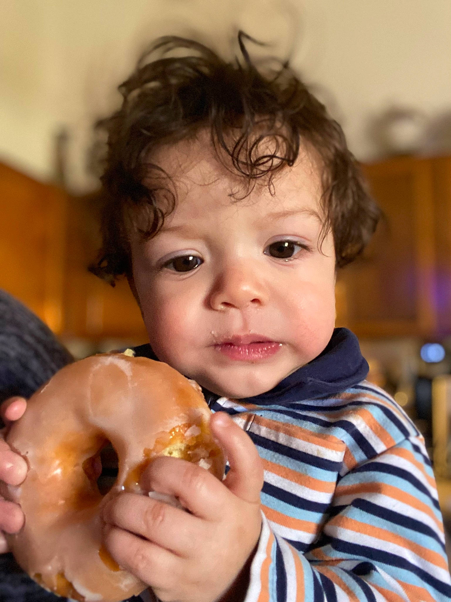 Adrien is registered to the contest to win money with this photo: baby, baked_goods, cheek, child, cuisine, doughnut, eye, eyelash, finger_food, food, food_craving, happy, ingredient, junk_food, mouth, nose, person, skin, sweetness, tableware