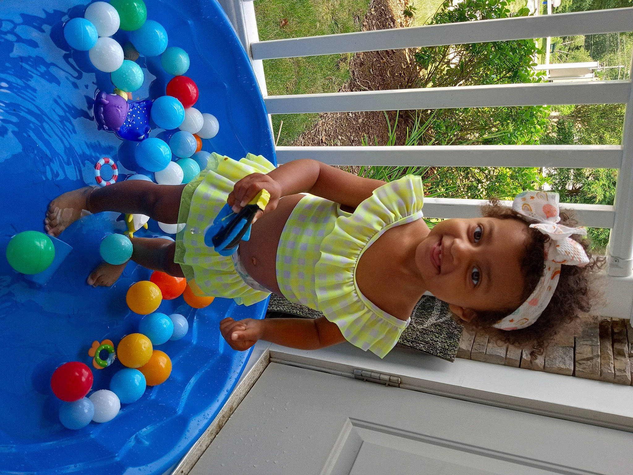 Autumn joined the competition — help win amazing prizes! baby, baby_playing_with_toys, baby_toddler_clothing, balloon, child, circle, electric_blue, event, fun, joy, leisure, party, party_supply, person, plastic, play, product, recreation, smile, t_shirt