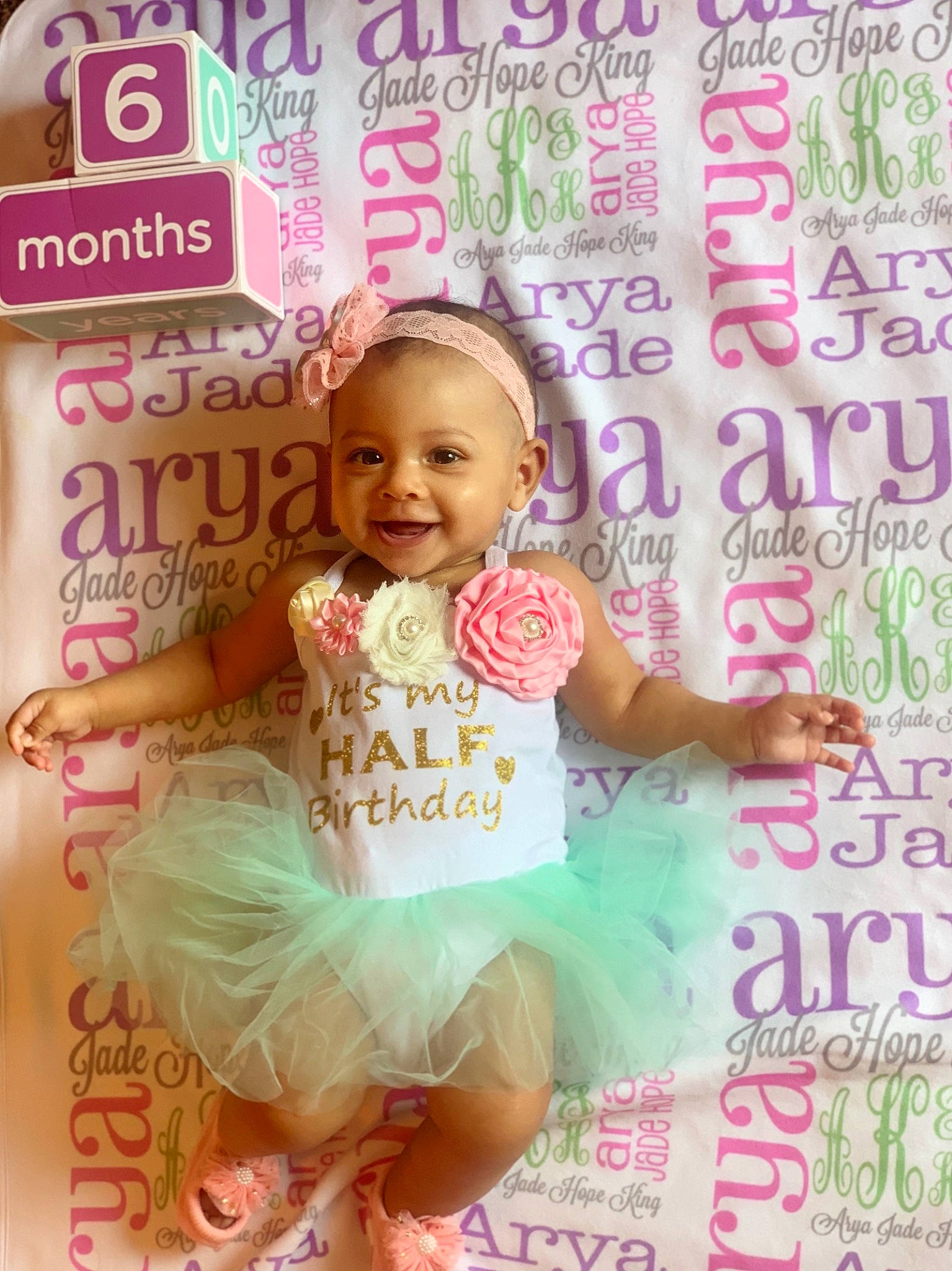Arya Jade joined the competition — help win amazing prizes! baby, child, joy, magazine, pattern, person, photo_caption, pink, publication, toddler