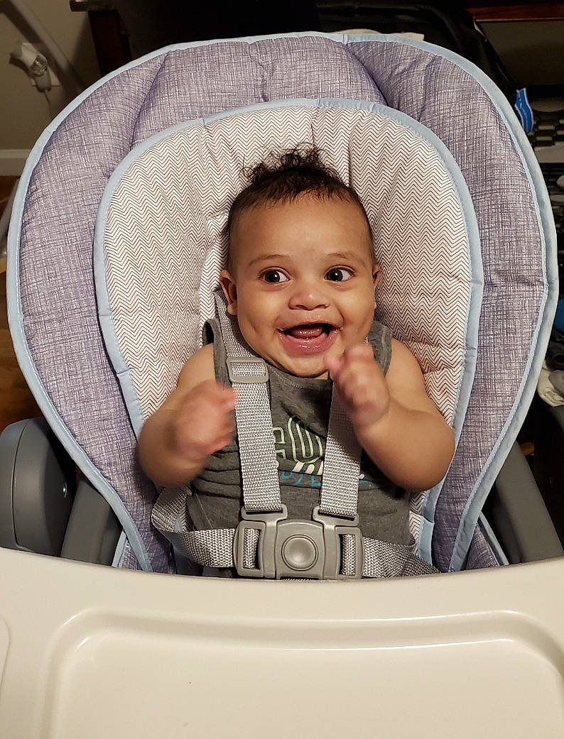 Frederick is registered to the contest to win money with this photo: baby, baby_carriage, baby_products, baby_safety, baby_toddler_clothing, car_seat, cheek, child, chin, comfort, fun, happy, iris, joy, mouth, organ, person, product, skin, smile