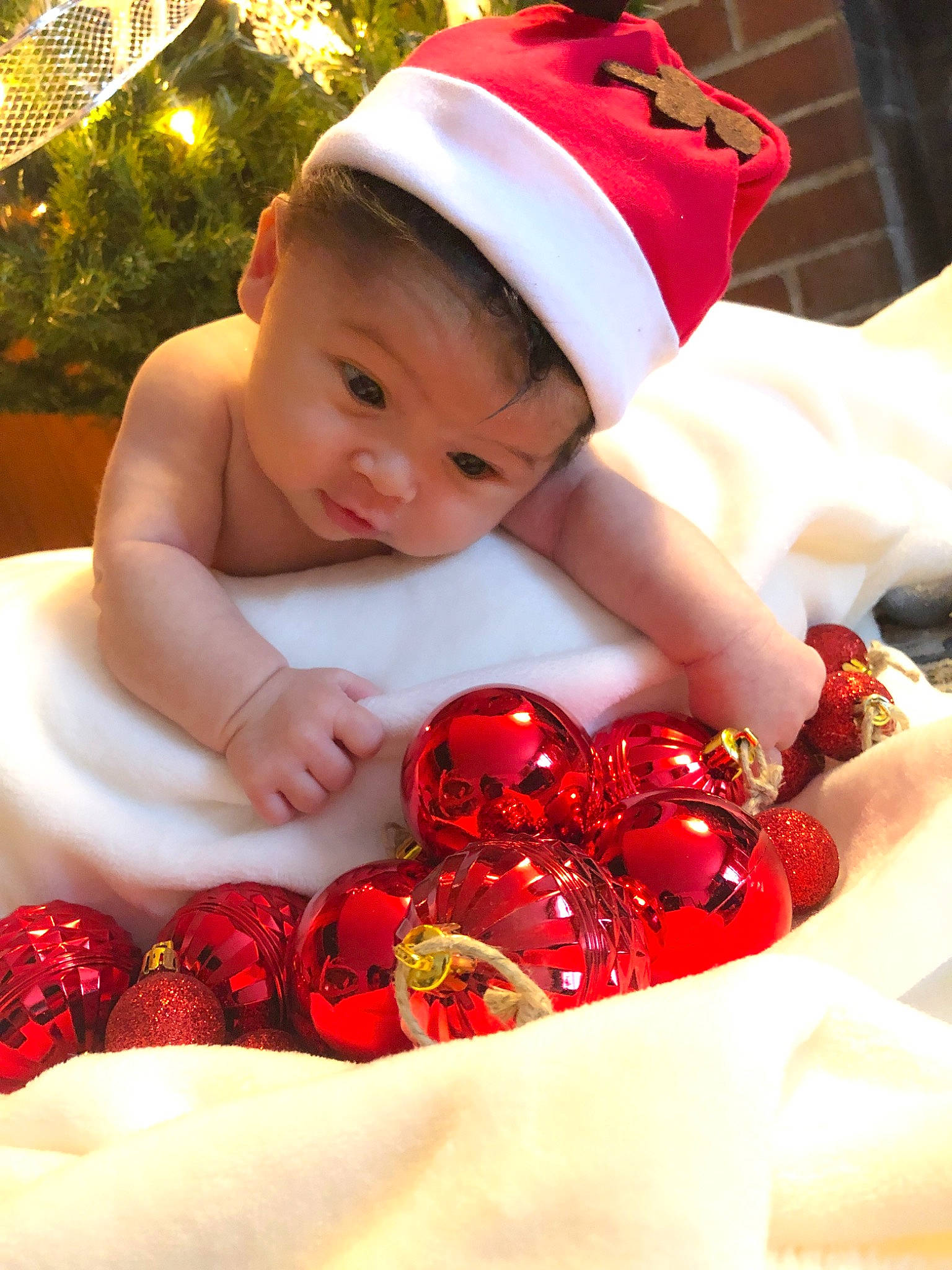 Nathan joined the competition — help win amazing prizes! child, christmas, christmas_decoration, christmas_eve, christmas_ornament, holiday, person, red, toddler