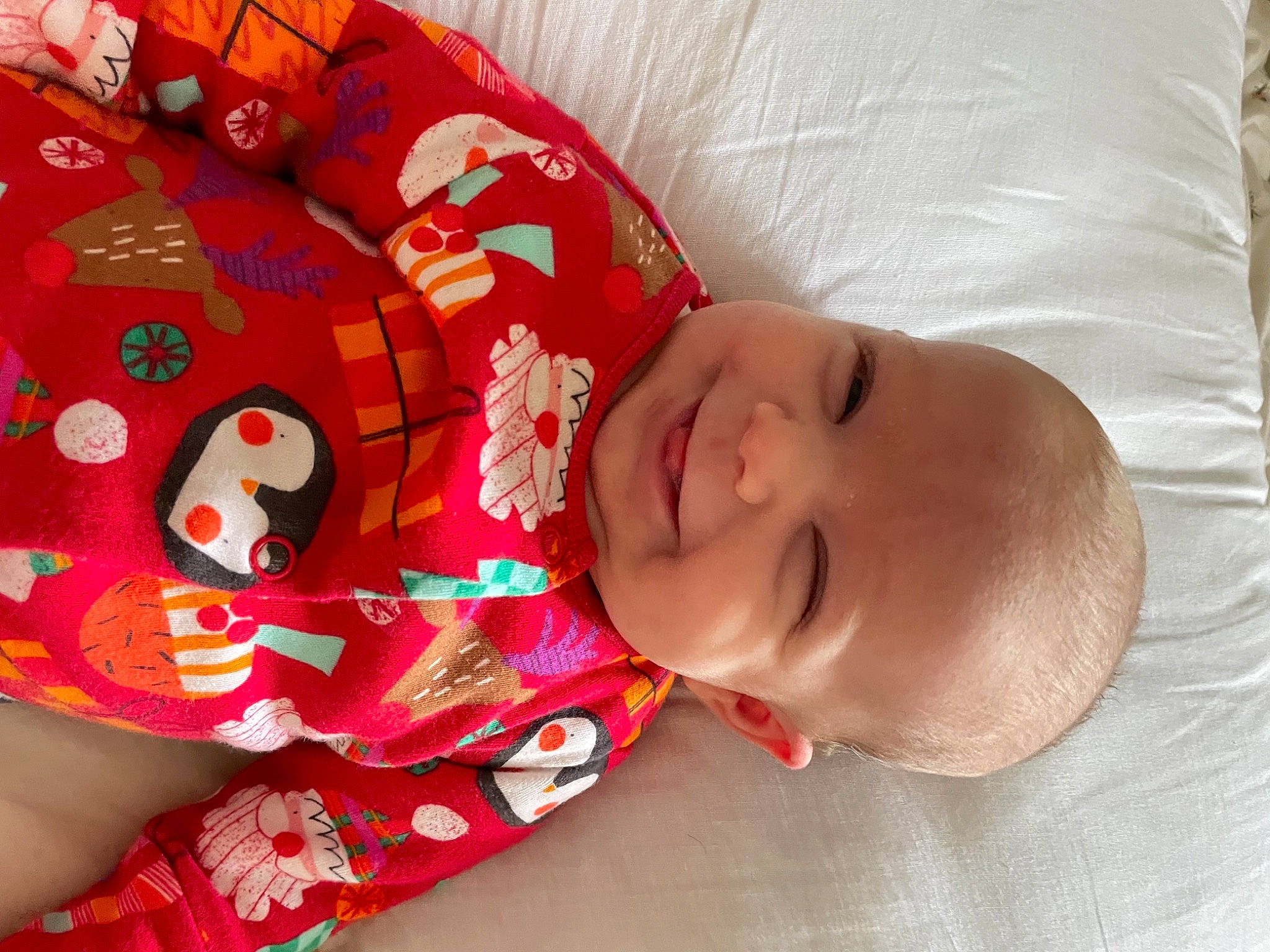 Ellie joined the competition — help win amazing prizes! baby, baby_laughing, baby_toddler_clothing, carmine, cheek, child, comfort, event, fun, happy, head, headgear, holiday, human_body, linens, mouth, pattern, person, sleeve, smile