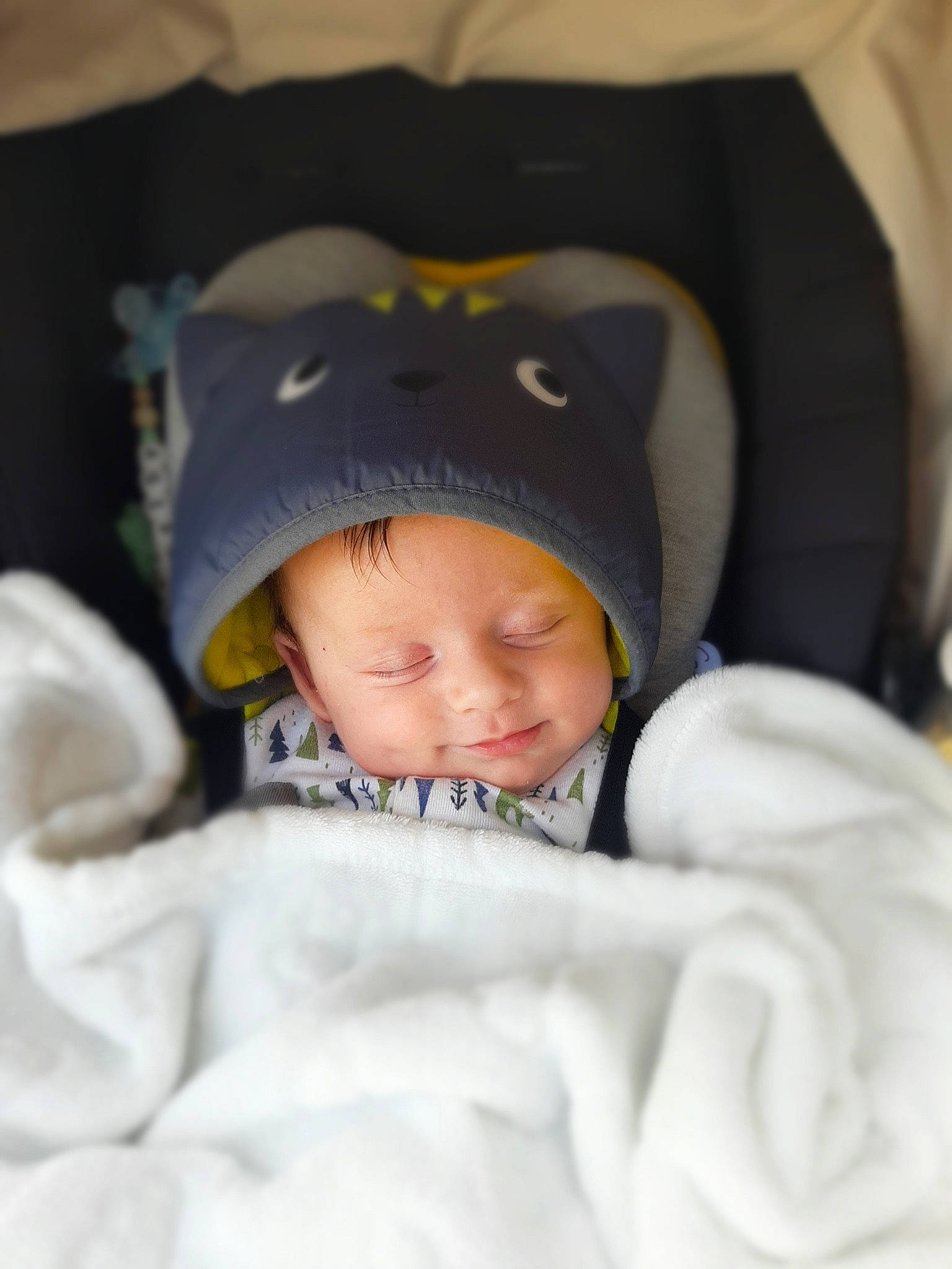 Cassidy a rejoint le concours — aidez-le/la à gagner de superbes lots ! baby, baby_sleeping, bedding, bedtime, bonnet, cheek, child, headgear, linens, nap, person, skin, sleep, smile, toddler