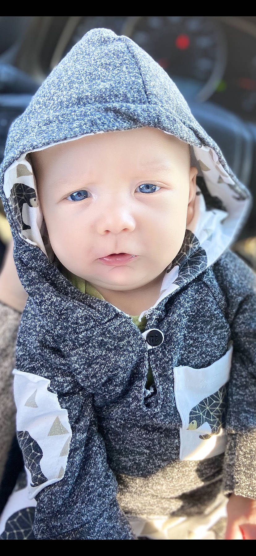 Rowan is registered to the contest to win money with this photo: azure, baby_toddler_clothing, blue, cap, cheek, chin, flash_photography, happy, headgear, headwear, iris, lip, neck, organ, outerwear, person, photograph, skin, sleeve, standing