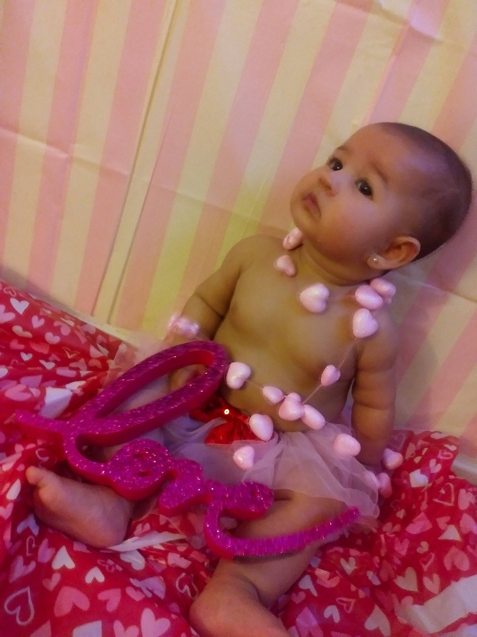 Lluvia joined the competition — help win amazing prizes! baby, cheek, child, doll, magenta, person, pink, toddler, toy