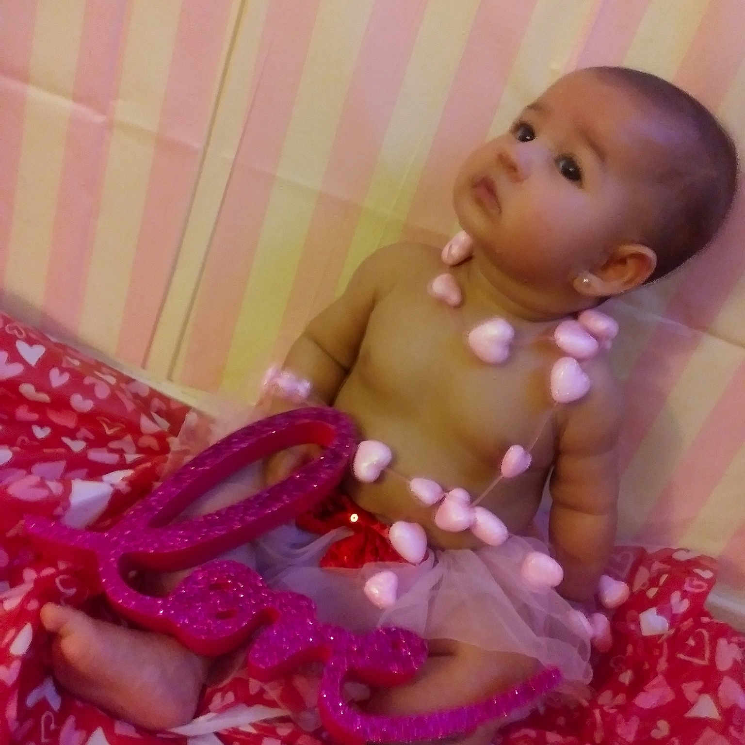 Lluvia joined the competition — help win amazing prizes! baby, cheek, child, doll, magenta, person, pink, toddler, toy