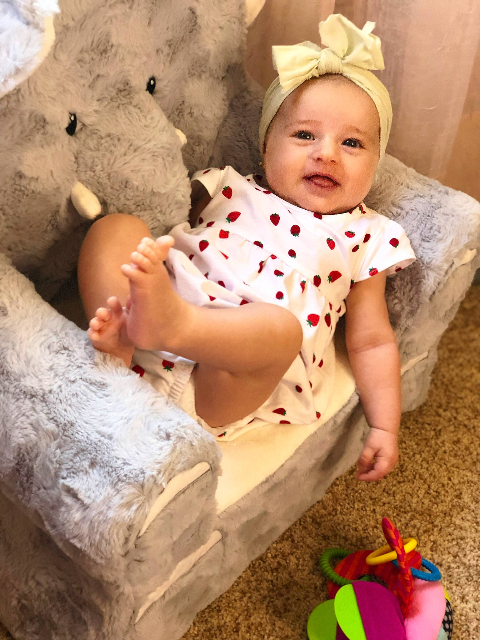 Siena joined the competition — help win amazing prizes! baby, baby_products, baby_toddler_clothing, child, ear, person, play, product, sitting, skin, toddler