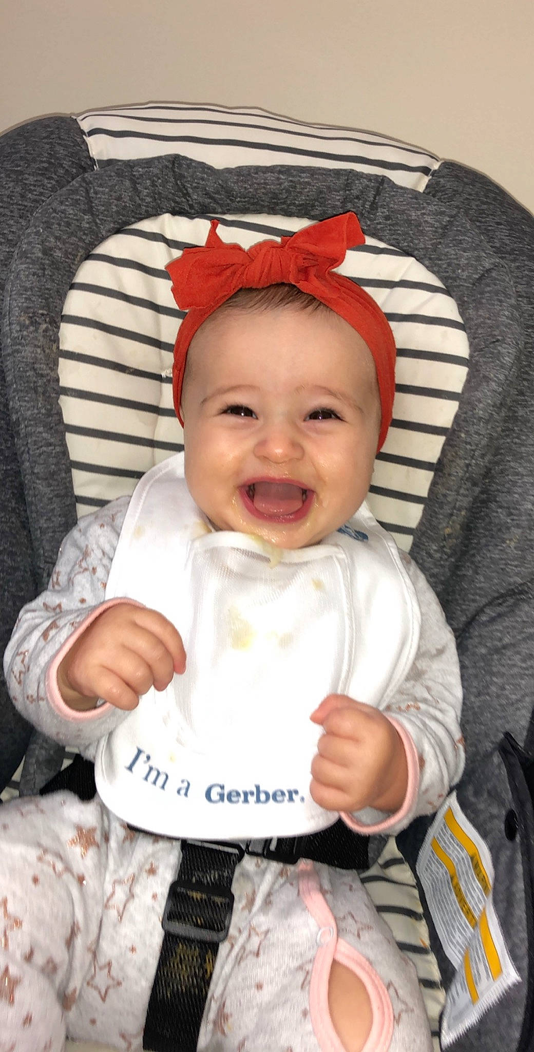 Siena joined the competition — help win amazing prizes! baby, baby_products, child, headgear, person, product, smile, toddler