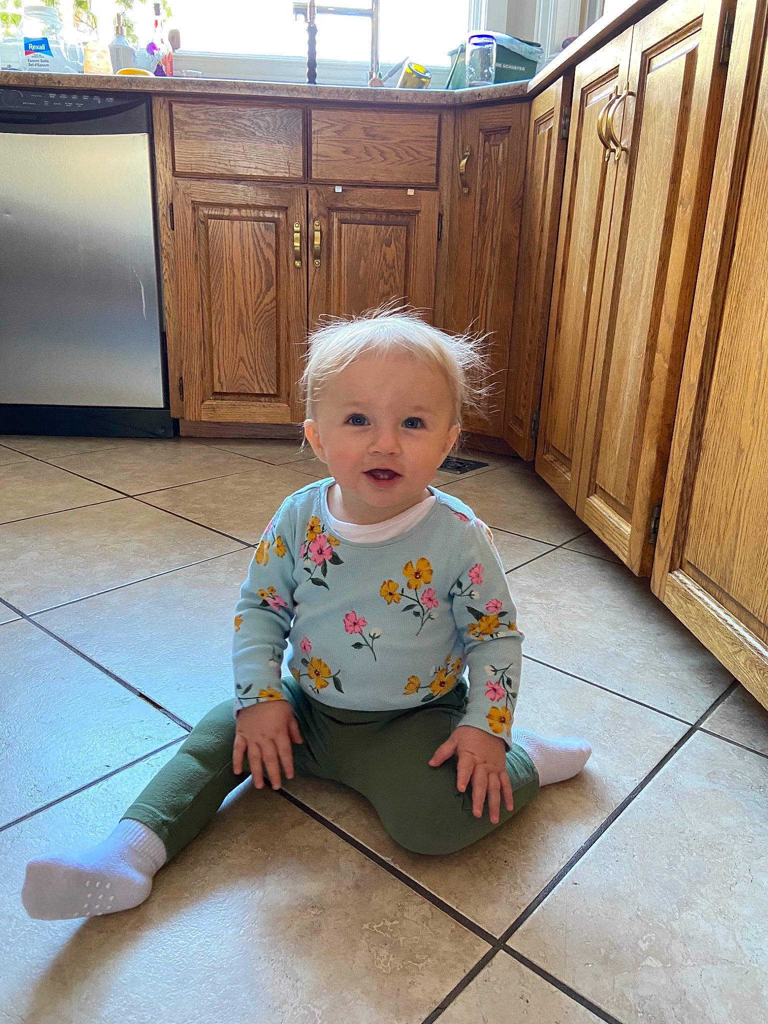 Mara joined the competition — help win amazing prizes! baby, baby_safety, baby_toddler_clothing, child, crawling, floor, flooring, person, play, sitting, toddler, wood