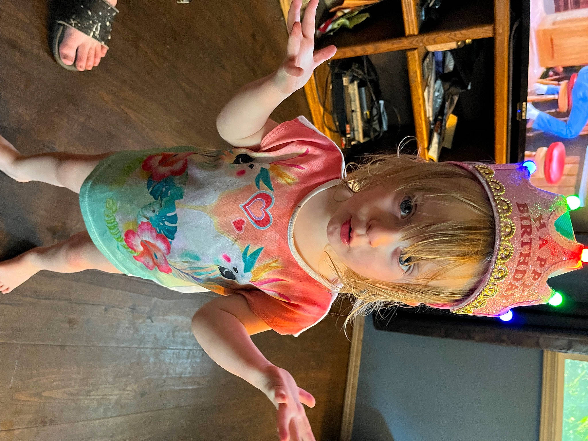 Renesmay joined the competition — help win amazing prizes! baby, child, flesh, foot, fun, hat, human_leg, leisure, magenta, person, pink, play, room, smile, t_shirt, thigh, toddler, vacation, visual_arts