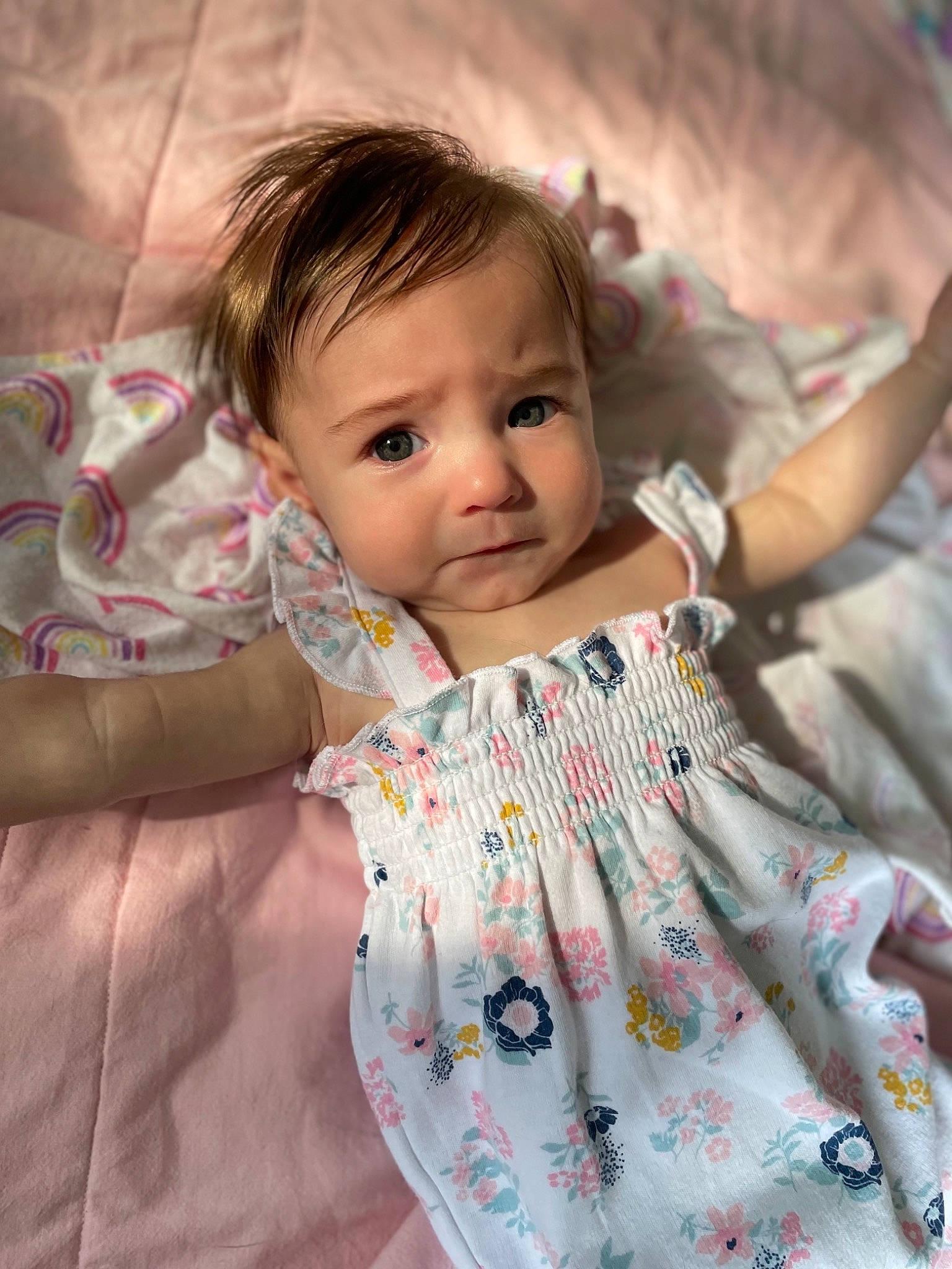 Marlee is registered to the contest to win money with this photo: baby_toddler_clothing, cheek, chin, comfort, eye, facial_expression, hair, hairstyle, happy, head, iris, lip, neck, nose, outerwear, person, pink, skin, sleeve, textile